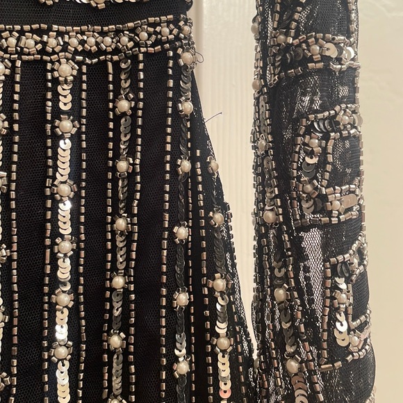 Gianni Bini Pearl Beaded Black Mini Dress - Picture 10 of 13